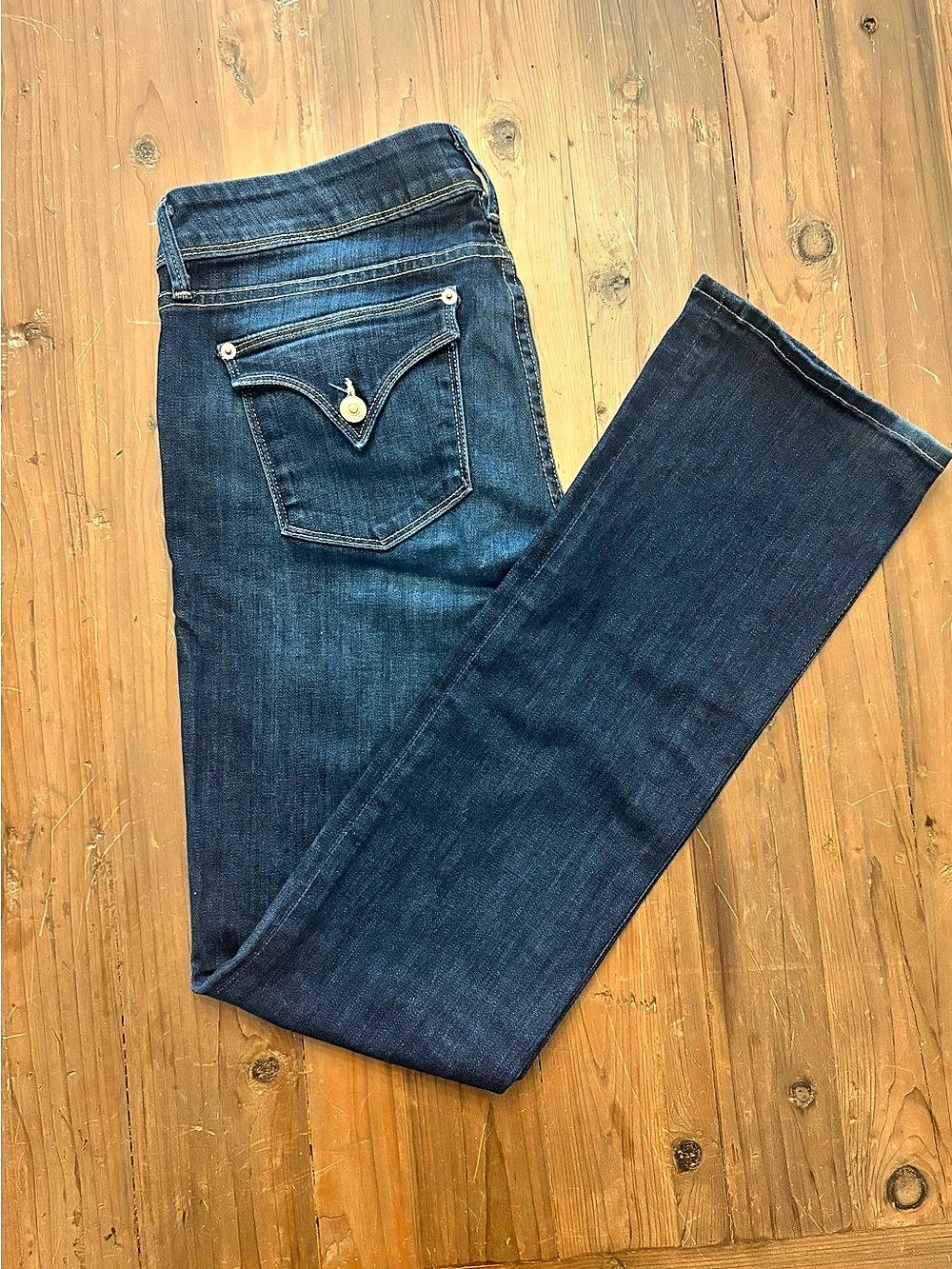 Hudson Jeans Beth Baby Bootcut Flap Pocket Dark Wash Size 30